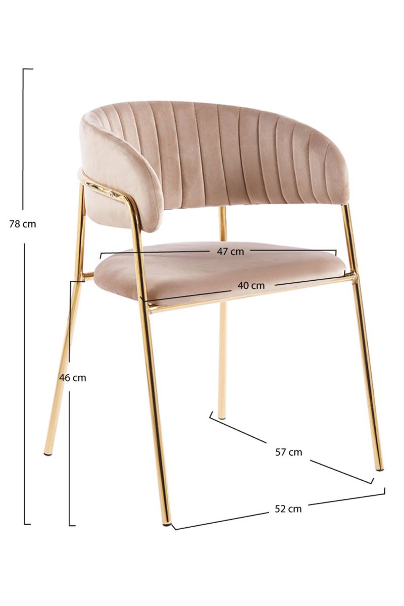 Silla Moniel Golden Terciopelo: Una Silla de Comedor elegante Silla Moniel Golden Terciopelo: Una Silla de Comedor elegante
