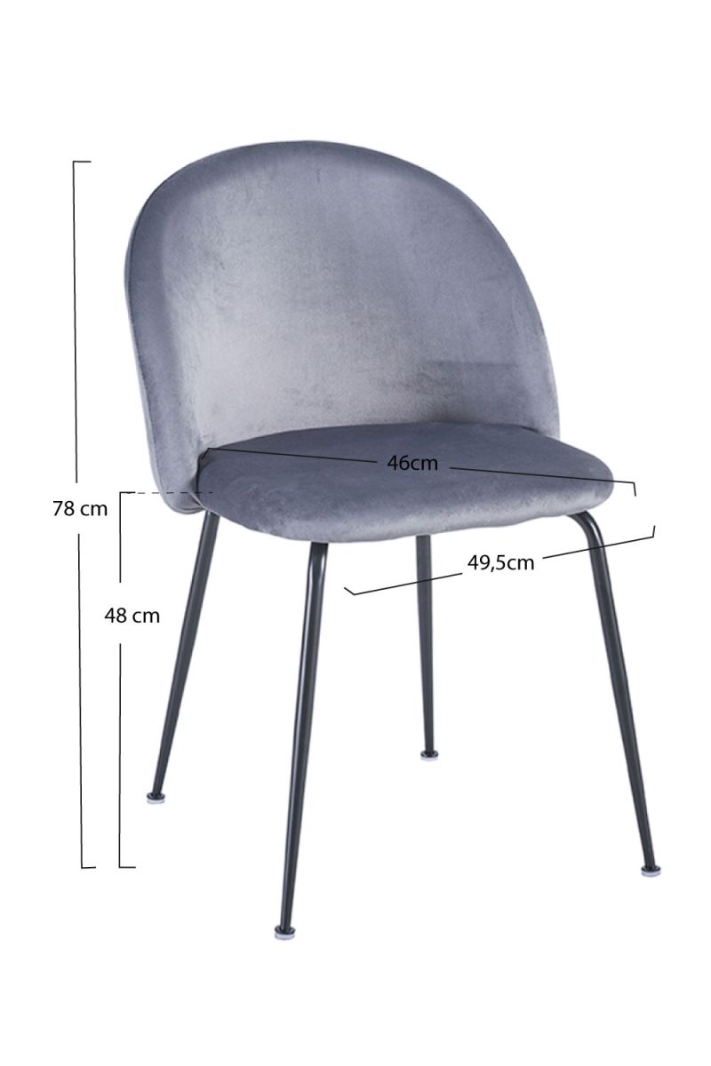 Silla Black Dalnia Terciopelo: Una Silla de Comedor elegante