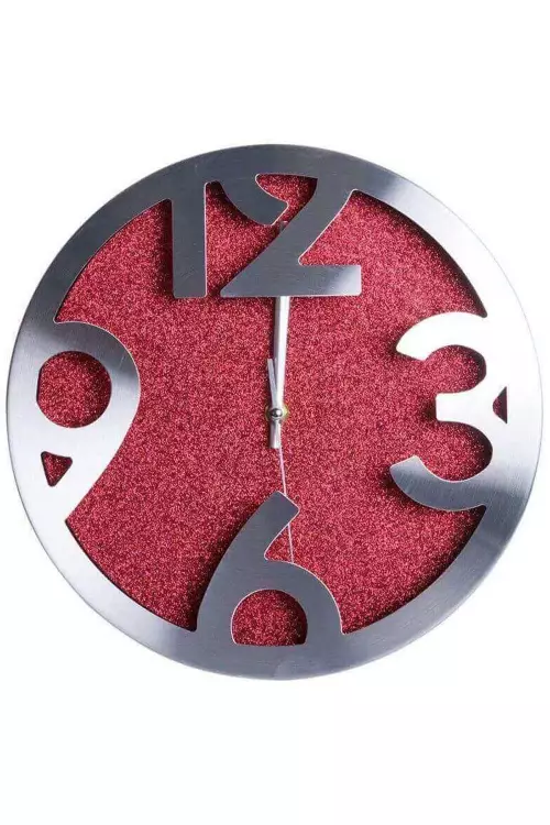 Reloj de Pared Shiny Rojo Grande 30 cm