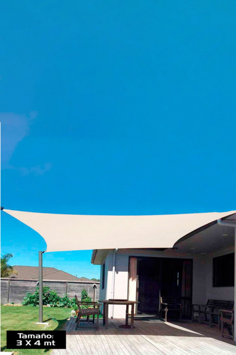 Parasol Vela Rectangular 3 x 4 mtrs - Jardín