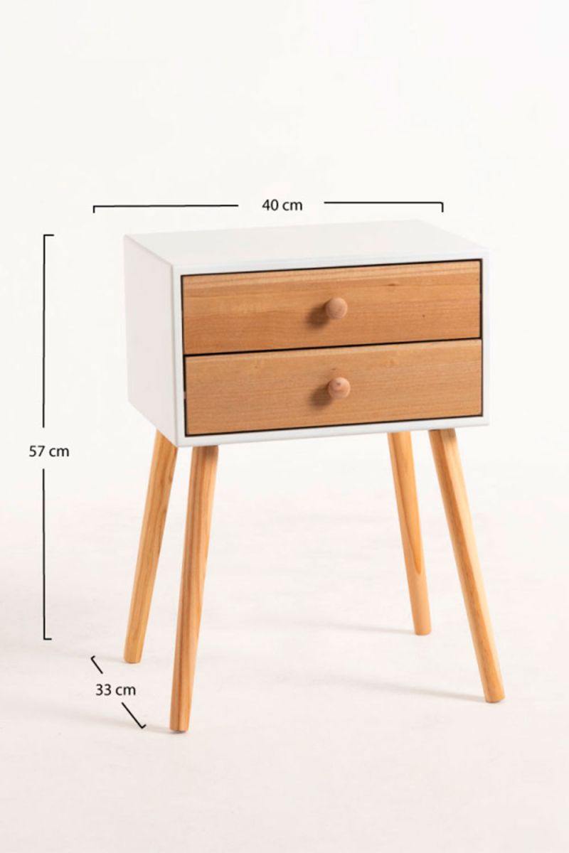 Mesita Olik 2 Cajones - Una Mesa Ideal de Estilo Nórdico Mesita Olik 2 Cajones - Una Mesa Ideal de Estilo Nórdico