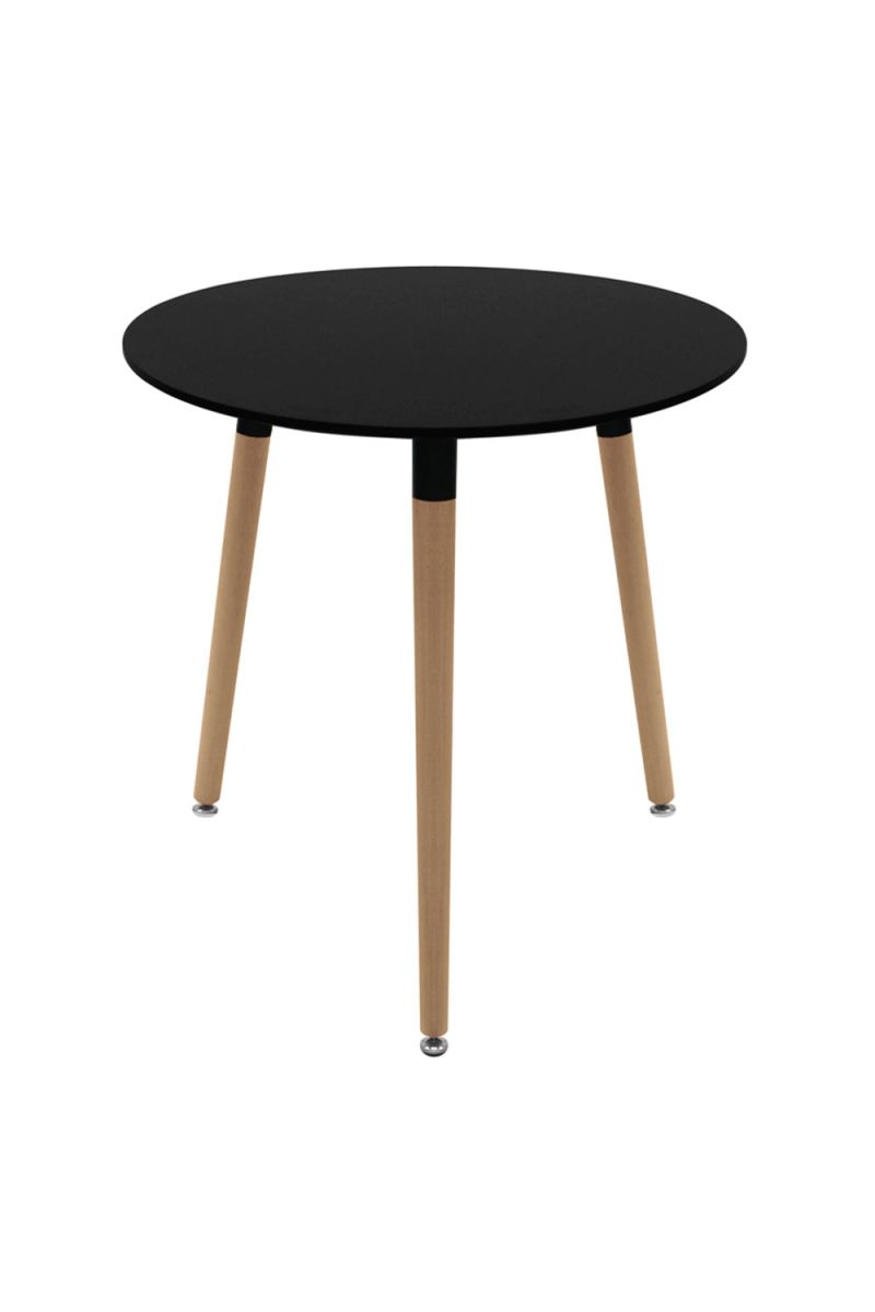 Conjunto Mesa Tower Redonda 80 cm Negra y Pack 2 Sillas Synk Basic Conjunto Mesa Tower Redonda 80 cm Negra y Pack 2 Sillas Synk Basic