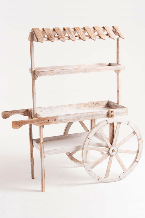 Carrito transportable para fiestas de niños y adultos en madera