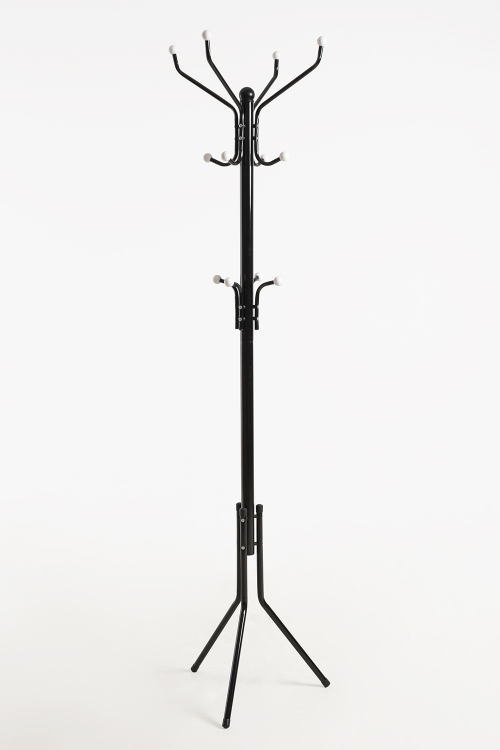 Perchero Negro Metal (30 x 180 x 30 cm)
